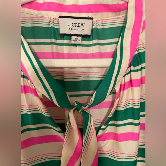 J. Crew Collection Silk Blouse with Tie Neck - Picture 2 of 4